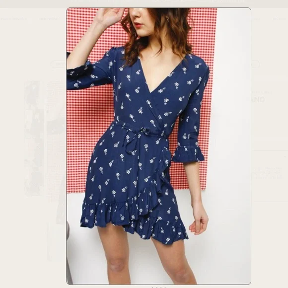 faithfull the brand blue floral dress Faithfull the Brand